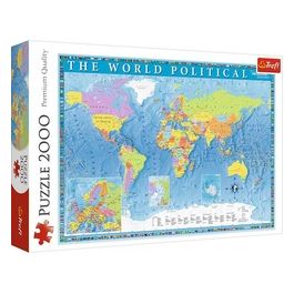 Puzzle da 2000 Pezzi - Mappa Politica Del Mondo
