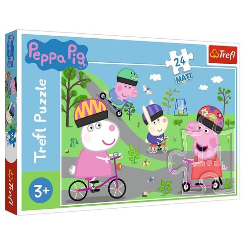 Trefl Puzzle da 24 Pezzi Maxi Peppa Pig L'Attiva Giornata di Peppa