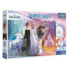 Puzzle da 24 Pezzi Maxi Double Sided - Frozen: La Felice Terra Di Frozen