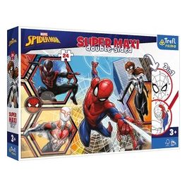 Puzzle da 24 Pezzi Maxi Double Sided - Spider-man: Spider-man Entra In Azione