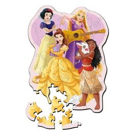 Puzzle da 50 Pezzi In Legno Contour - Disney Princess: Lovely Princesses
