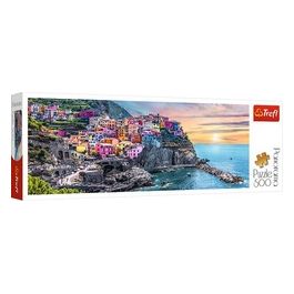 Puzzle da 500 Pezzi Panorama - Vernazza At Sunset. Italy