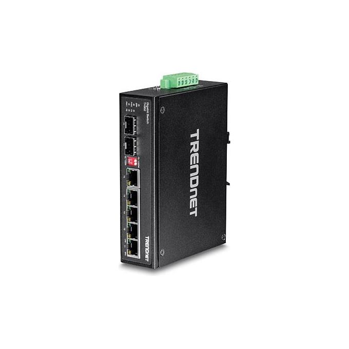 Trendnet 6-port Hard. ind. gbit Switch 5 Gbit-1 Shared Sfp-1 Dedicated