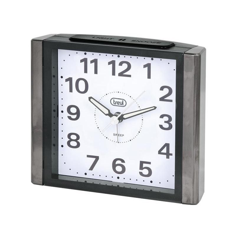 Ampio Quadrante Suoneria Elettronica Tasto Snooze/Light Trevi SL 3040 Orologio al Quarzo con Sveglia Bianco Movimento Silenzioso Sweep 