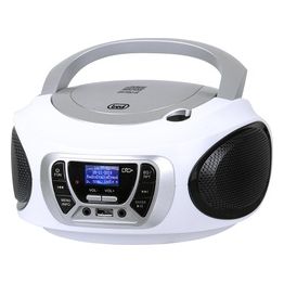 Trevi CMP 510 DAB Stereo Portatile Cd Boombox Radio DAB/DAB+ con RDS Usb Aux-In Presa Cuffia Bianco