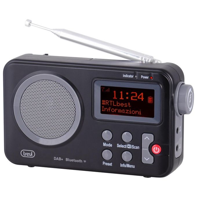 Trevi DAB 7F80 R Radio Portatile Nero-Grigio