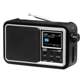 Trevi DAB 7F96 R Radio Portatile con Ricevitore DAB/DAB+/FM Display a Colori da 2" Orologio con Due Sveglie Programmabili Batteria Ricaricabile