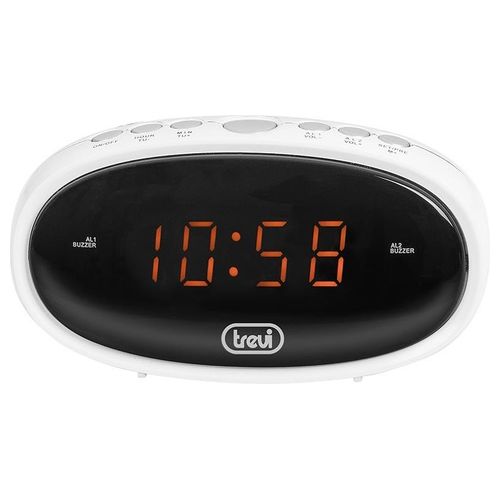 EC-880B Orologio Digitale con Due Sveglie Bianco