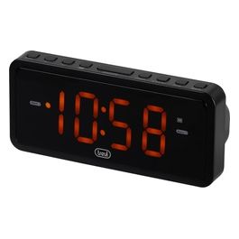 Trevi EC 882 Orologio Digitale con Grande Display 1.2" 2 Sveglie Programmabili con Suoneria Elettronica e Vibrazione Funzione Dimmer e Funzione Snooze Vano Batterie Anti Blackout