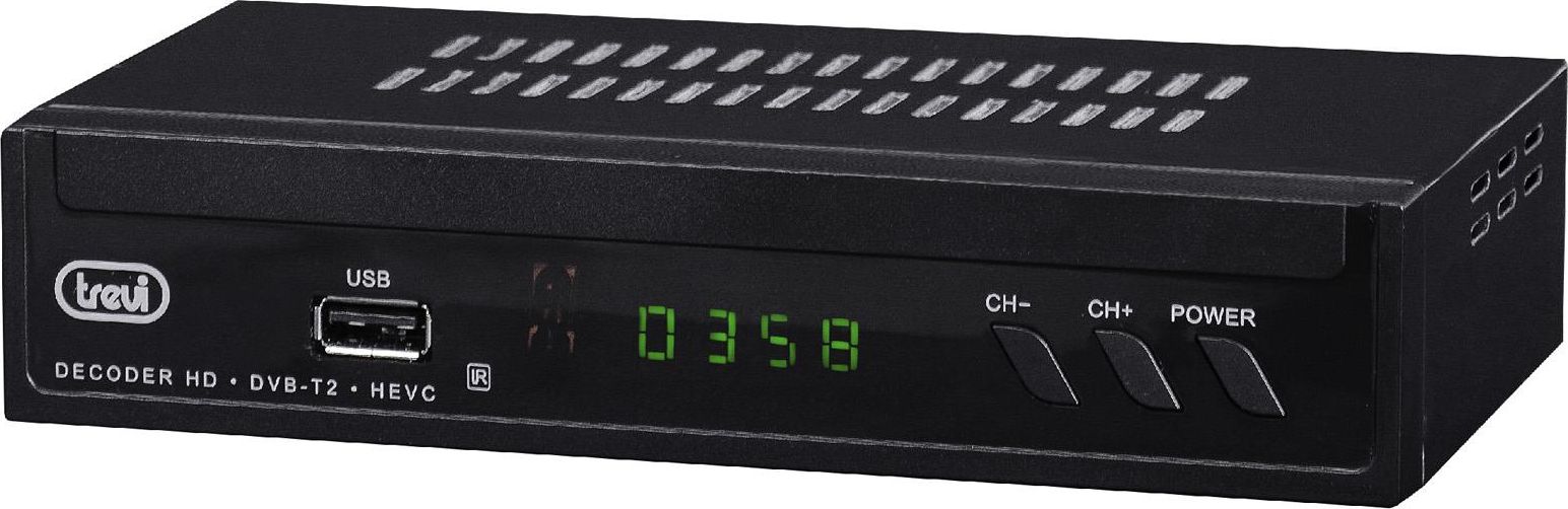 Trevi HE 3378 T2 Decoder Digitale Terrestre HD DVBT-T2 con H.265/HEVC 10 bit Telecomando Regular con Funzione Apprendimento e Senior con Tasti Grandi