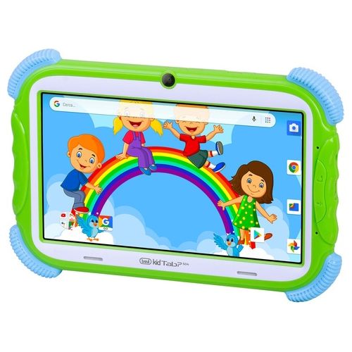 Trevi KIDTAB 7 S04 Tablet per Bambini GMS con Sistema Operativo Android 11 GO Display 7 Pollici Touchscreen Internet Wi-Fi Doppia Fotocamera Guscio Protettivo Antiurto