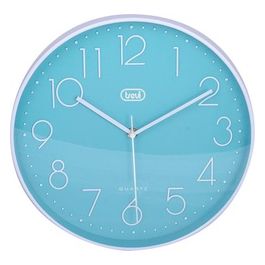 OM 3508 S Orologio da Parete 30cm Movimento Silenzioso Numeri in Rilievo Turchese