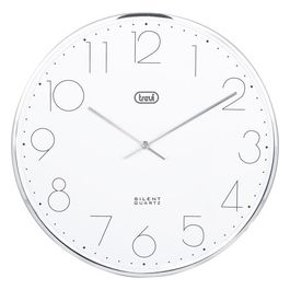 OM 3512 S Orologio da Parete Analogico Movimento al Quarzo Diametro 30 cm Vetro Curvo antiriflesso colore Silver