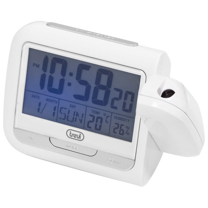 Trevi Orologio Digitale con Proiezione Orologio, Sveglia, Temperatura, Colori Assortiti