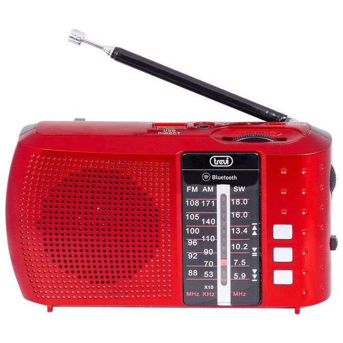 Trevi RA 7F20 BT Radio Portatile Multibanda con Bluetooth Usb MicroSD Batteria Ricaricabile Rosso
