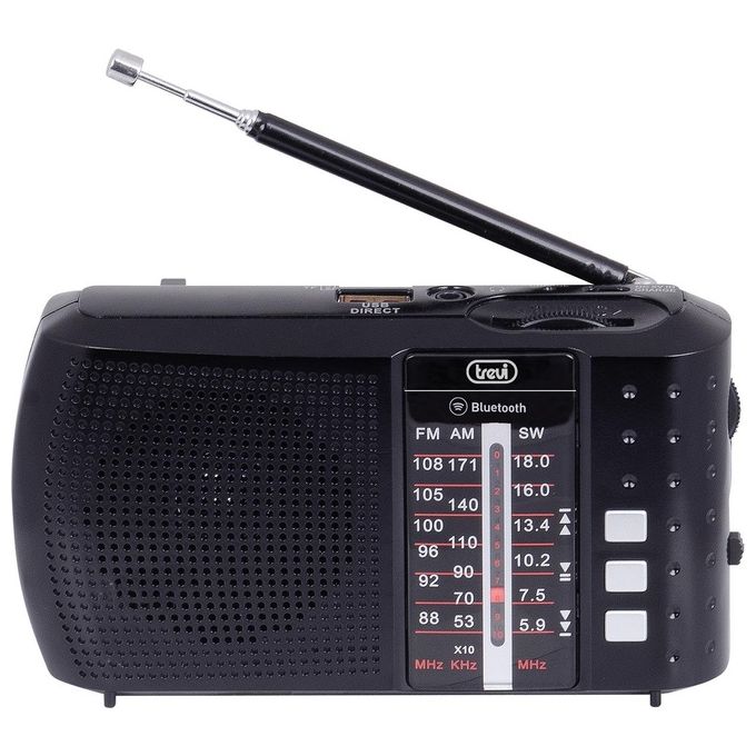 Trevi RA 7F20 BT Radio Portatile Multibanda con Bluetooth Usb MicroSd Batteria Ricaricabile Nero