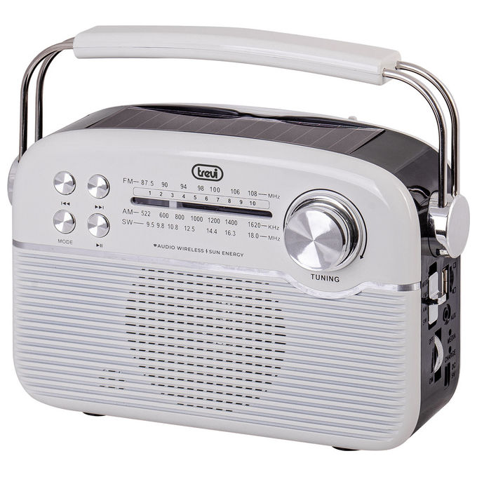Trevi RA 7F50 BT Radio Personale Analogica AM-FM-SW Bluetooth USB Bianco