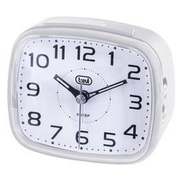 Trevi SL 3054 Orologio al Quarzo con Sveglia Grande Quadrante Tasto Snooze/Light Movimento Silenzioso SWEEP Bianco