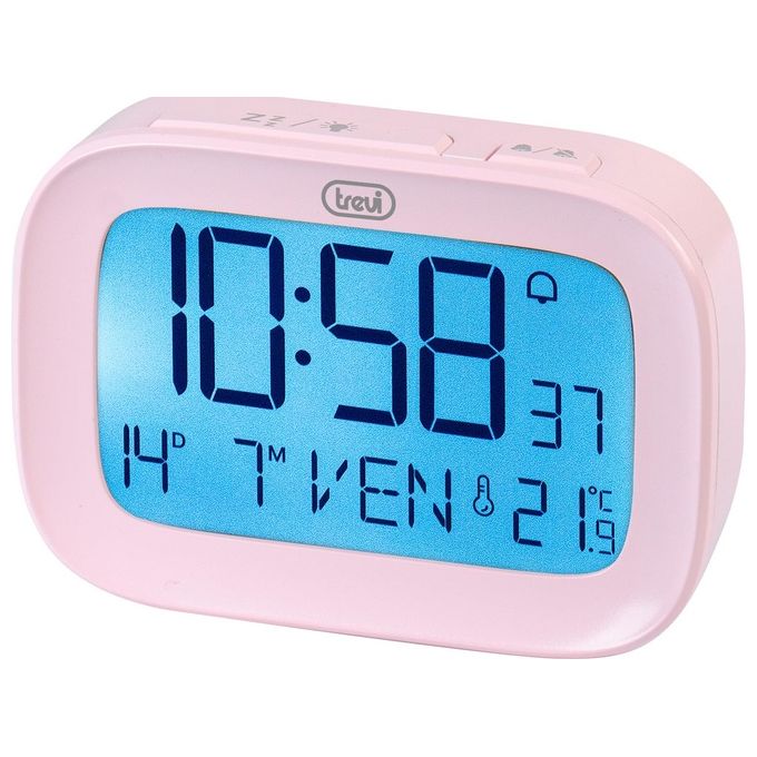 Trevi SLD 3850 Orologio Sveglia Digitale con Termometro Integrato Rosa