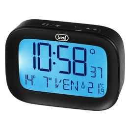 Trevi SLD 3850 Orologio Sveglia Digitale con Termometro Integrato Nero