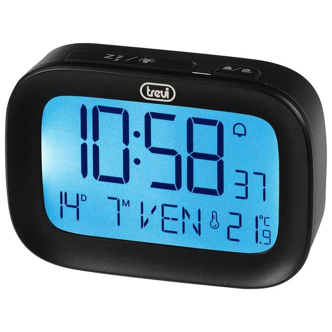 Trevi SLD 3850 Orologio Sveglia Digitale con Termometro Integrato Nero