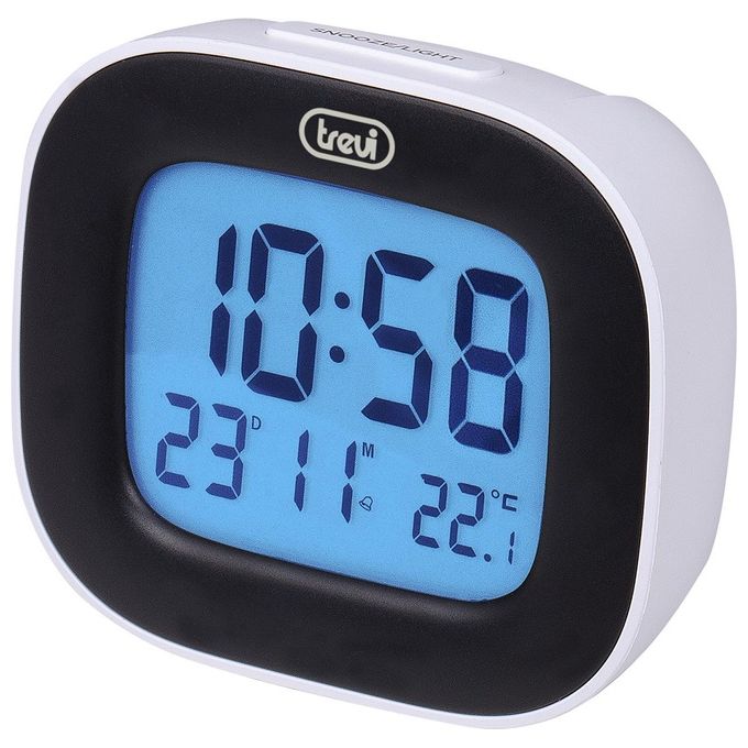 Image of Trevi SLD 3875 Orologio Digitale con Display LCD Sveglia Termometro Calendario e Funzione Snooze Bianco