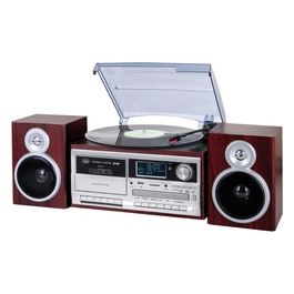 Trevi TT 1072 DAB Sistema Stereo Giradischi con Ricevitore Digitale Dab+ Bluetooth Legno