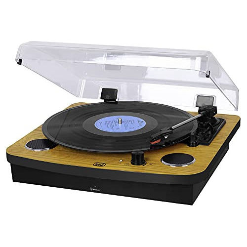 VT1025 giradischi bluetooth cassa in legno 33 45 78 giri ingresso AUX altoparlanti integrati vinile