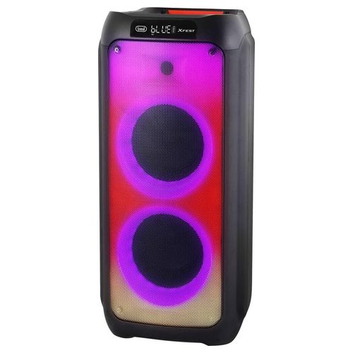 Trevi XFEST XF 3100 KB Altoparlante Amplificato 130W Bluetooth USB AUX-IN TWS Effetto Fiamma Fire Flame Discolight Karaoke con Microfono Incluso Batteria Ricaricabile