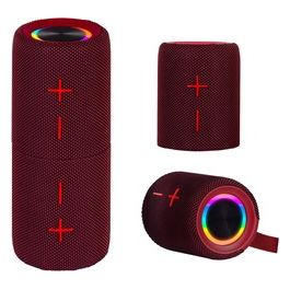 Trevi XR 8A44 DOUBLE Altoparlante Amplificato Portatile 10W x 2 Cassa Wireless Separabile in 2 Unità Micro SD AUX-IN Audio Wireless 5.3 IPX5 Batteria Integrata Rosso