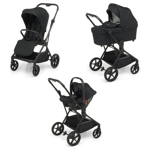 Spritz Sistema Combinato Trio I-Size Navicella Passeggino Seggiolino Auto dalla nascita fino a 22 Kg colore Licorice