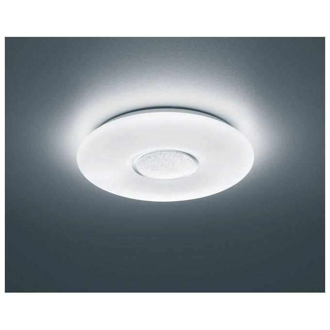 Trio Lighting Akina Plafoniera Led Metacrilato Con Effetto Cristallo Con Telecomando D. 41Cm