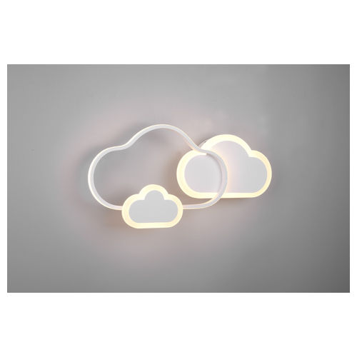 Trio Lighting Cloudy Applique Led Nuvola Bianca Rgb E Telecomando Multifunzione L.52Cm