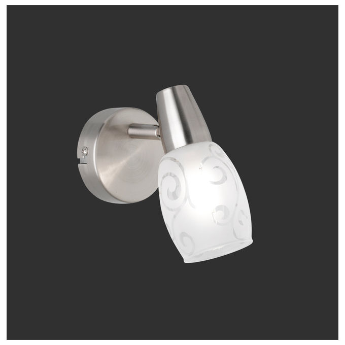 Trio Lighting Colmar Spot Singolo Attacco E14 Diffusore Vetro Satinato Con Dec.