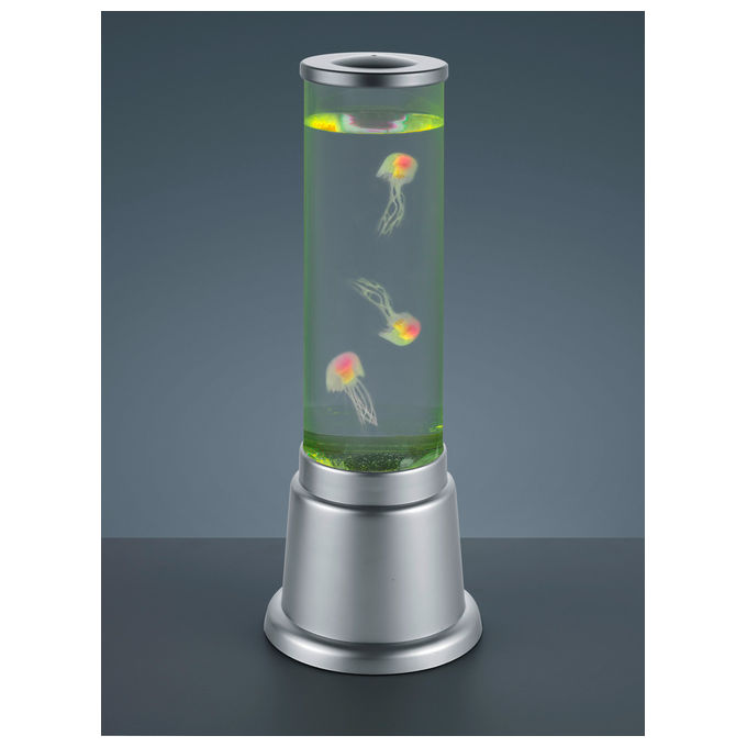 Trio Lighting Jelly Lampada Tavolo Led Rgb Cilindro Con Gioco D'Acqua E 3 Polipi H. 36