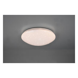 Trio Lighting Lukida Plafoniera Led Tonda Diffusore Metacrilato Effetto Cielo Stellato Con Telecomando Con Funzioni Di Variazione Luce Calda E Fredda, Regolazione Intensita' Di Luce E Luce Notturna D. 40Cm