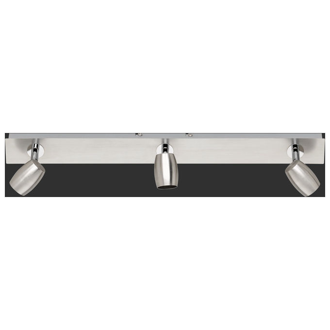 Trio Lighting Michael Barra 3 Luci Acciaio Satinato Attacco Gu10 L. 54Cm