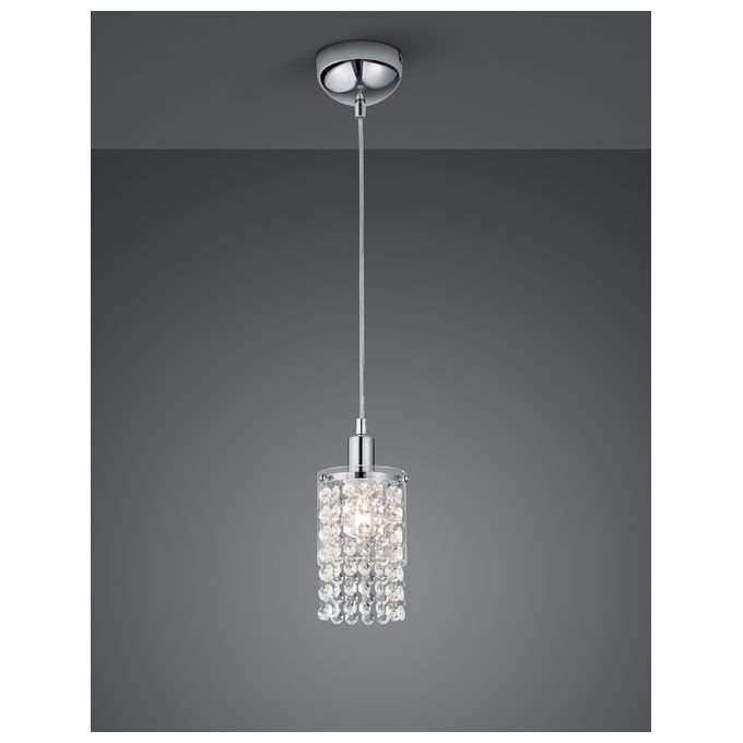 Trio Lighting Posh Sospensione Vetro Trasparente Con Pendagli D. 10Cm