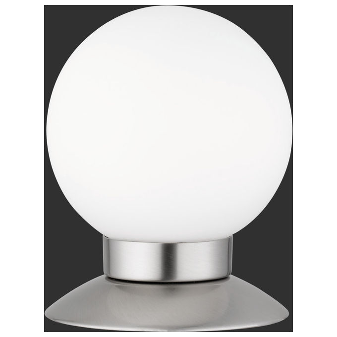 Trio Lighting Princess Lampada Da Tavolo Led Metallo Acciaio Touch 4 Intensita' Diff. Sfera Vetro H.13Cm