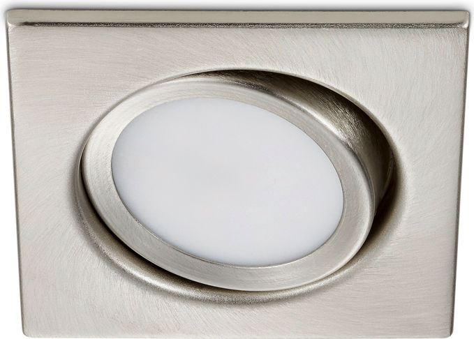 Trio Lighting Rila Faretto Da Incasso Led Quadrato Orientabile Acciaio 8Cmx8Cm