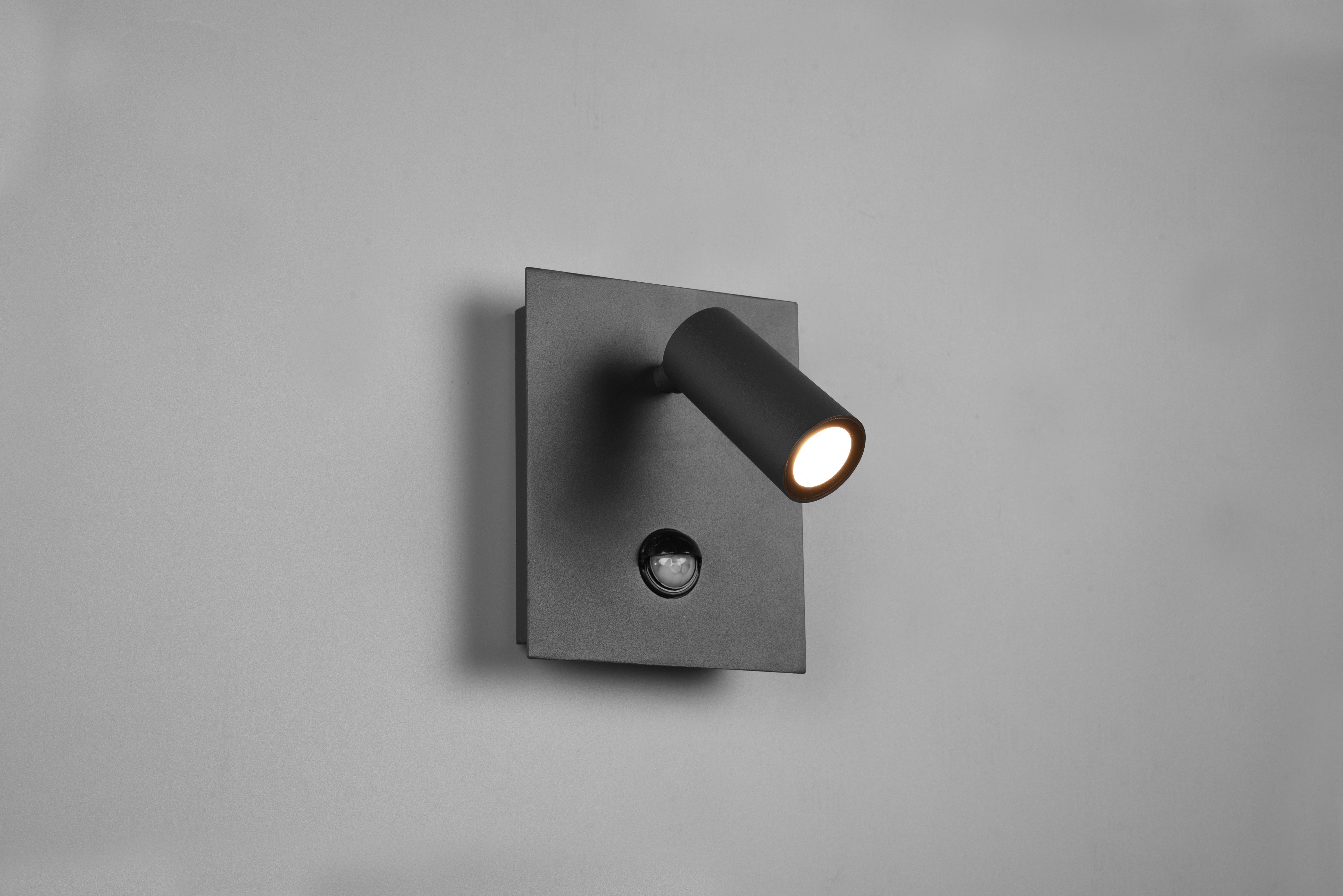 Trio Lighting Tunga Spot Led Orientabile Antracite Da Esterno Con Sensore H. 12Cm Ip54