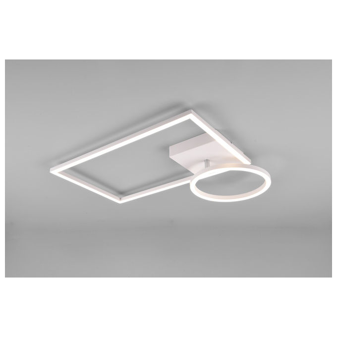 Trio Lighting Verso Plafoniera Led Bianca Con Snodo Ed Intensita' Regolabile Con Interruttore L. 63Cm
