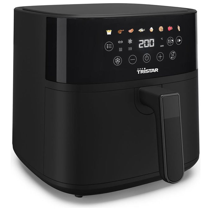 TRISTAR FR-9060 Airfryer 6 L FRIGGITRICE AD ARIA, capacità l, Max potenza 1700 W, 8 programmi a 200 °C, Nero / Plastica Metallo