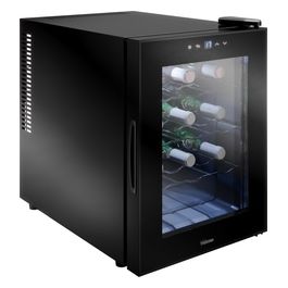 WR-7511 Cantinetta termoelettrica Grande Saignée Fino a 12 bottiglie Silenziosa e stabile Porta in vetro 4 livelli Touch screen a LED Illuminazione interna
