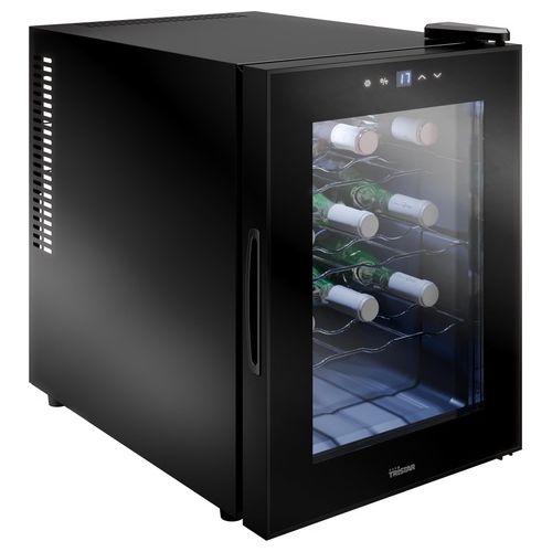WR-7511 Cantinetta termoelettrica Grande Saignée Fino a 12 bottiglie Silenziosa e stabile Porta in vetro 4 livelli Touch screen a LED Illuminazione interna