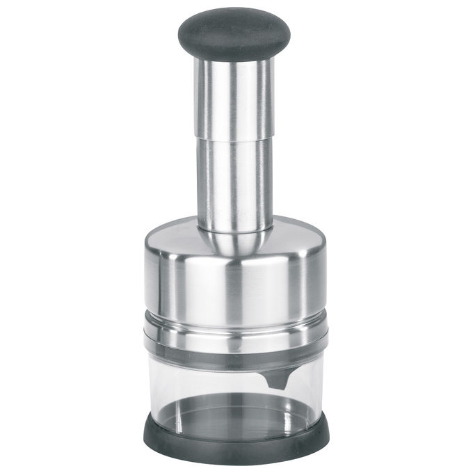 Gefu G-13910 TRITARE Tritaverdure e Tritaspezie Lama in Acciaio Inox Coperchio Incluso Parti Lavabili in Lavastoviglie colore Nero Acciaio Inox Trasparente