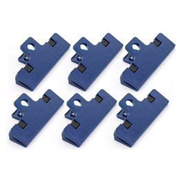 Fv1045 Confezione 6 Pinze per Sacchetti 10cm Bianco/Blu