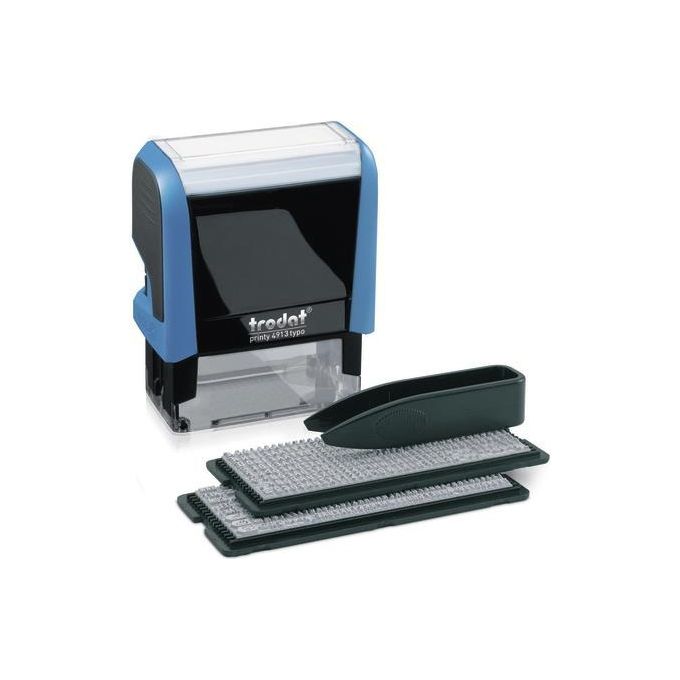 Trodat PRINTY 4913 Printy Timbro Autoinchiostrante Autocomponibile 58x22 mm 5 Righe con Caratteri 3 4 mm e Cartuccia Inchiostro Nero colore Nero