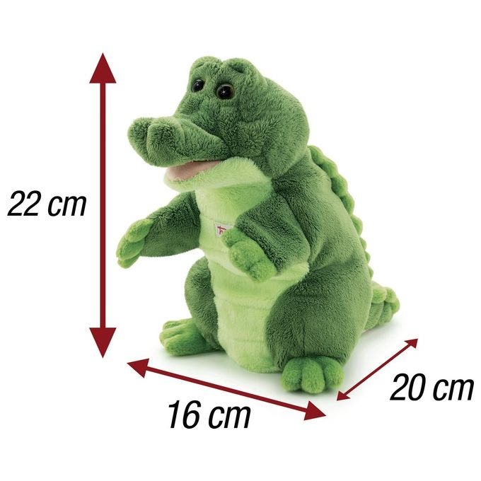 Trudi Peluche Puppets Marionetta Coccodrillo Verde