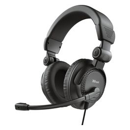 Trust 21658 Como Cuffie Over-Ear con Struttura Ripiegabile e Microfono Regolabile Nero